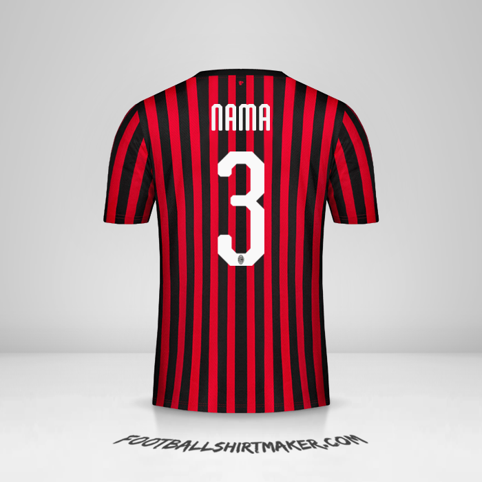 Jersey AC Milan 2019/20 -  nama - 3