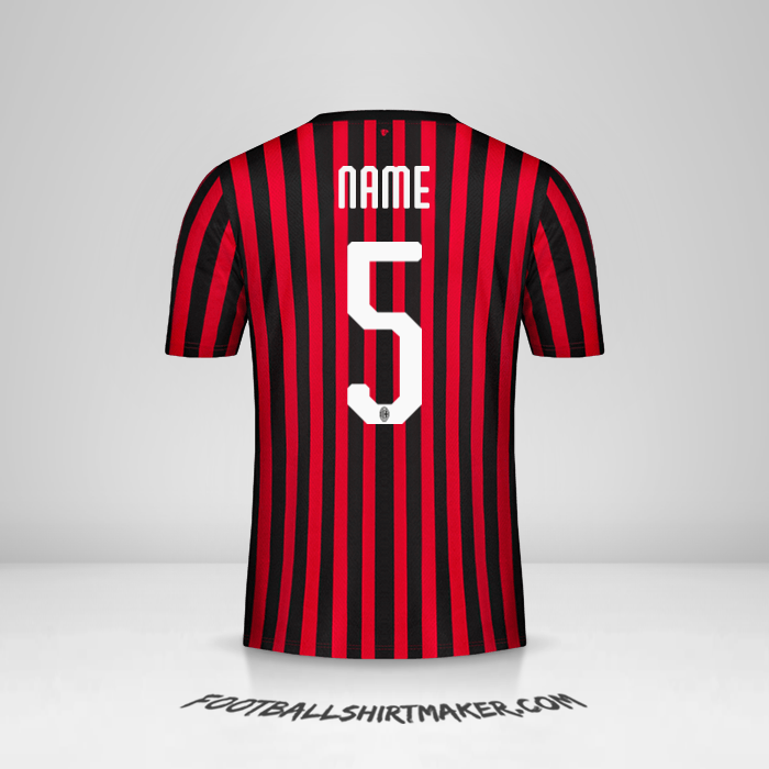 Jersey AC Milan 2019/20 -  name - 5
