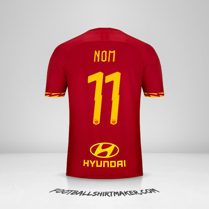 Maillot AS Roma 2019/20 -  nom - 11