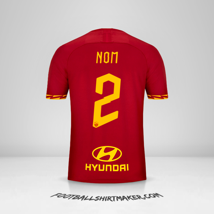 Maillot AS Roma 2019/20 -  nom - 2