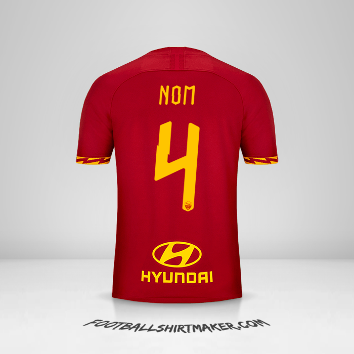 Maillot AS Roma 2019/20 -  nom - 4