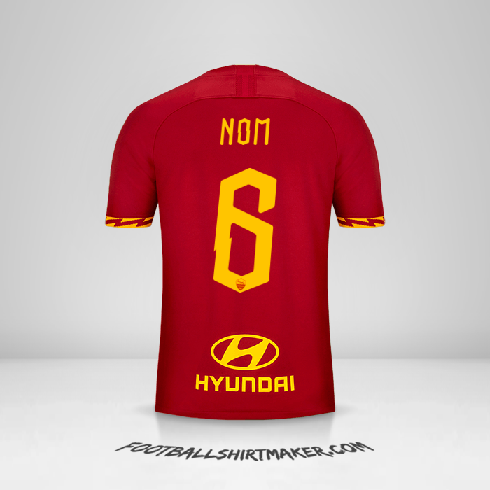 Maillot AS Roma 2019/20 -  nom - 6