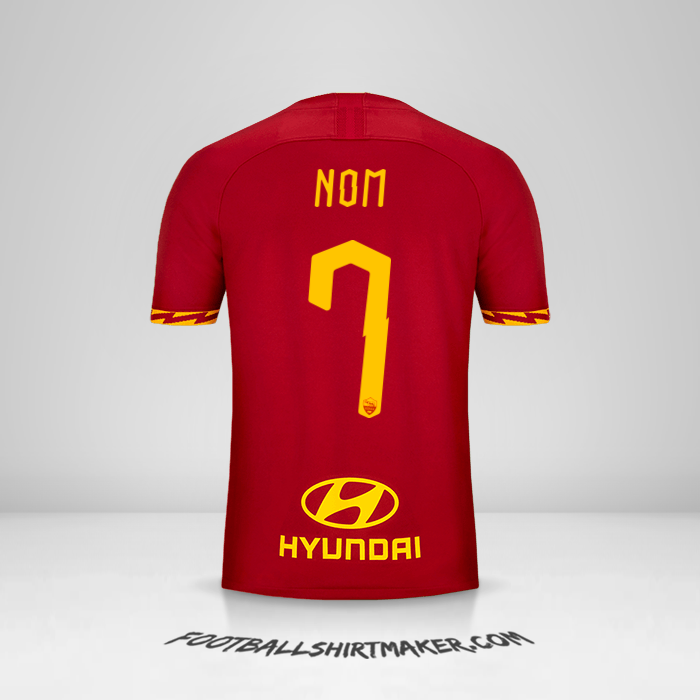 Maillot AS Roma 2019/20 -  nom - 7