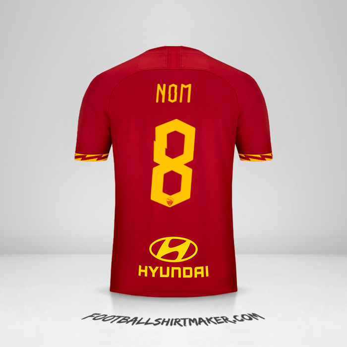 Maillot AS Roma 2019/20 -  nom - 8