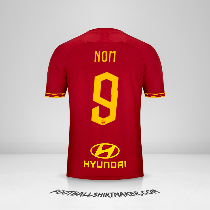 Maillot AS Roma 2019/20 -  nom - 9