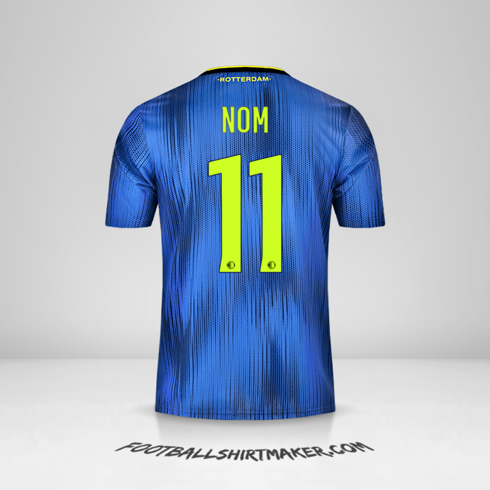 Maillot Feyenoord Rotterdam 2019/20 Extérieur -  nom - 11