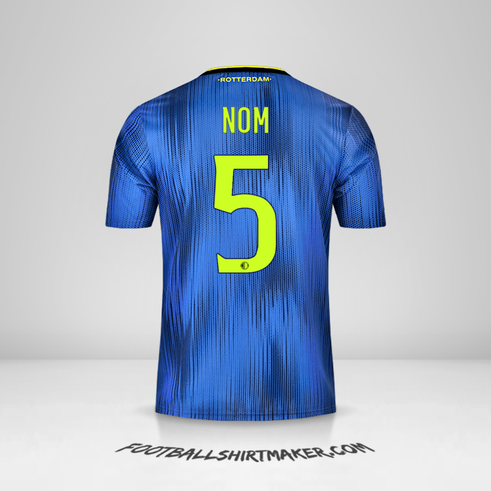 Maillot Feyenoord Rotterdam 2019/20 Extérieur -  nom - 5
