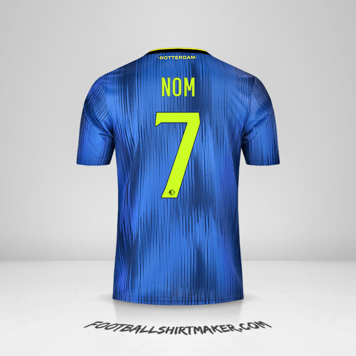 Maillot Feyenoord Rotterdam 2019/20 Extérieur -  nom - 7