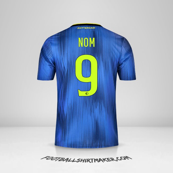 Maillot Feyenoord Rotterdam 2019/20 Extérieur -  nom - 9