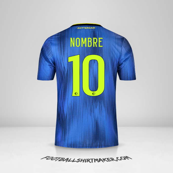 Jersey Feyenoord Rotterdam 2019/20 Visita -  nombre - 10