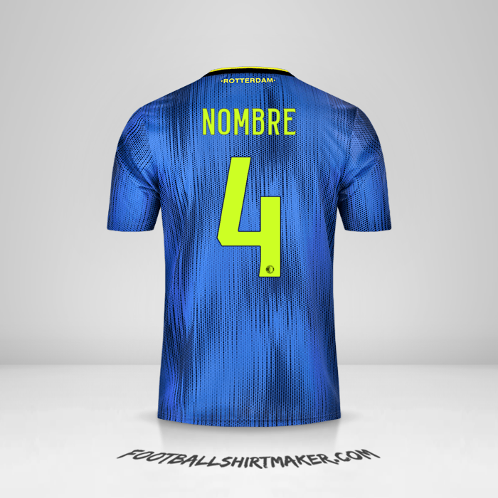 Jersey Feyenoord Rotterdam 2019/20 Visita -  nombre - 4