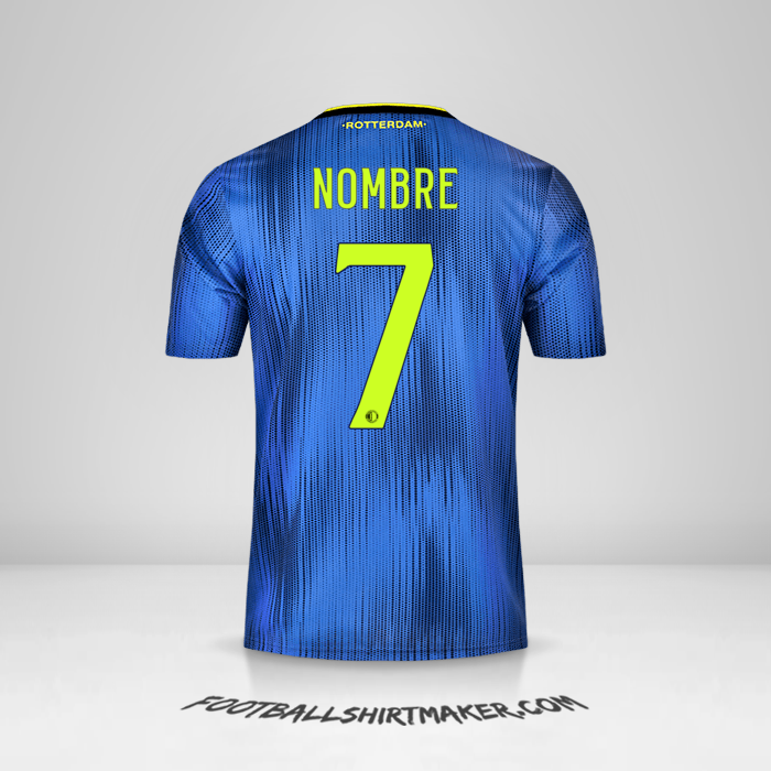 Jersey Feyenoord Rotterdam 2019/20 Visita -  nombre - 7