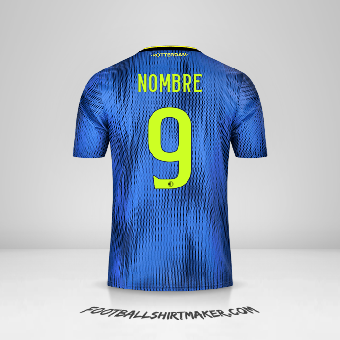Jersey Feyenoord Rotterdam 2019/20 Visita -  nombre - 9