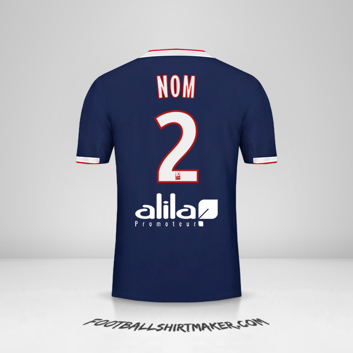 Maillot Olympique Lyon 2019/20 Extérieur -  nom - 2