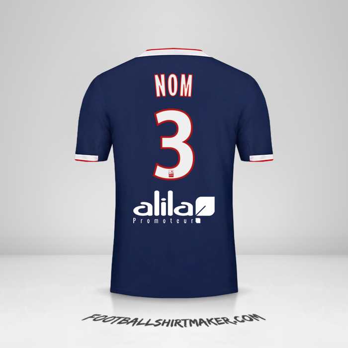 Maillot Olympique Lyon 2019/20 Extérieur -  nom - 3
