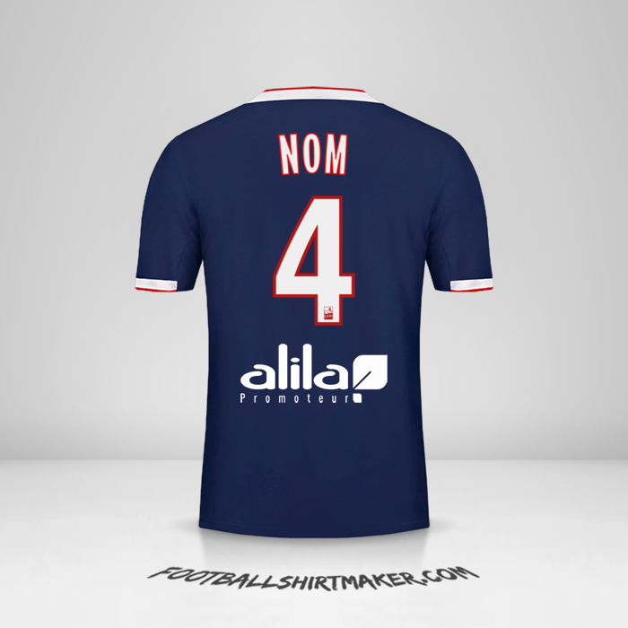 Maillot Olympique Lyon 2019/20 Extérieur -  nom - 4