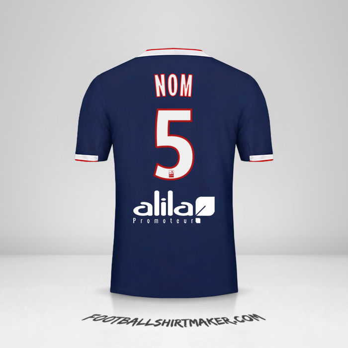Maillot Olympique Lyon 2019/20 Extérieur -  nom - 5