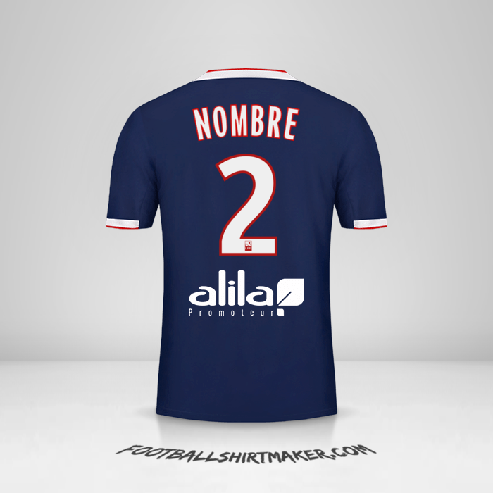 Camiseta Olympique Lyon 2019/20 Visita -  nombre - 2