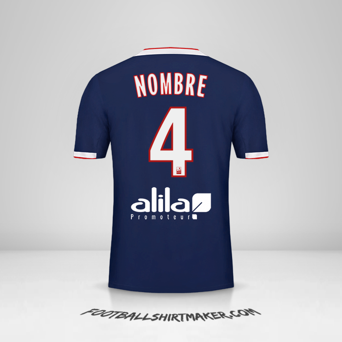 Jersey Olympique Lyon 2019/20 Visita -  nombre - 4