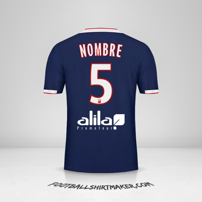 Camiseta Olympique Lyon 2019/20 Visita -  nombre - 5