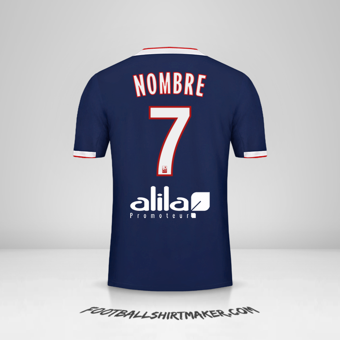 Jersey Olympique Lyon 2019/20 Visita -  nombre - 7