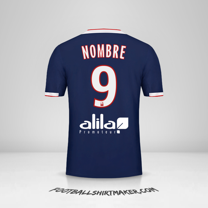 Jersey Olympique Lyon 2019/20 Visita -  nombre - 9