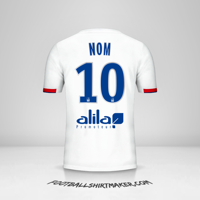 Maillot Olympique Lyon 2019/20 -  nom - 10