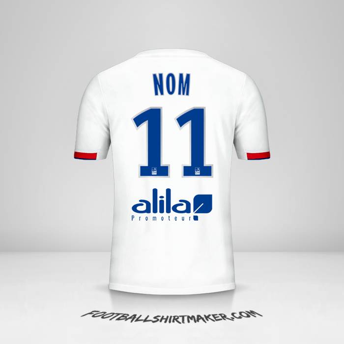 Maillot Olympique Lyon 2019/20 -  nom - 11