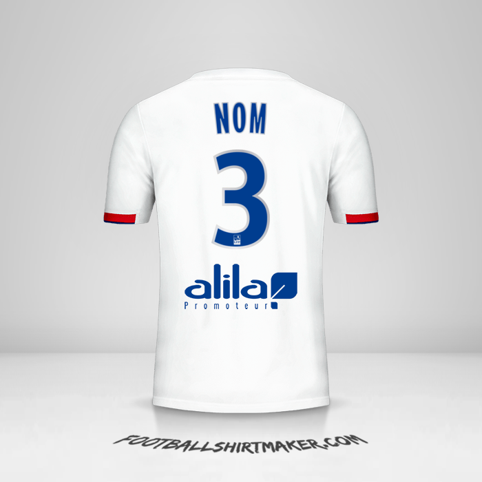 Maillot Olympique Lyon 2019/20 -  nom - 3