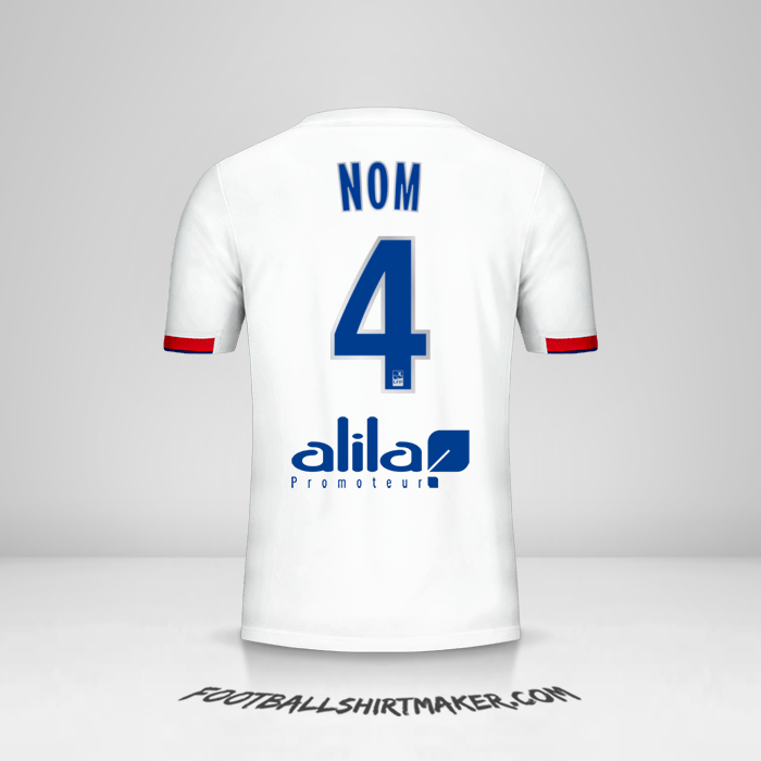 Maillot Olympique Lyon 2019/20 -  nom - 4