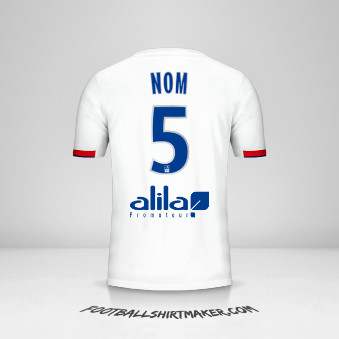 Maillot Olympique Lyon 2019/20 -  nom - 5