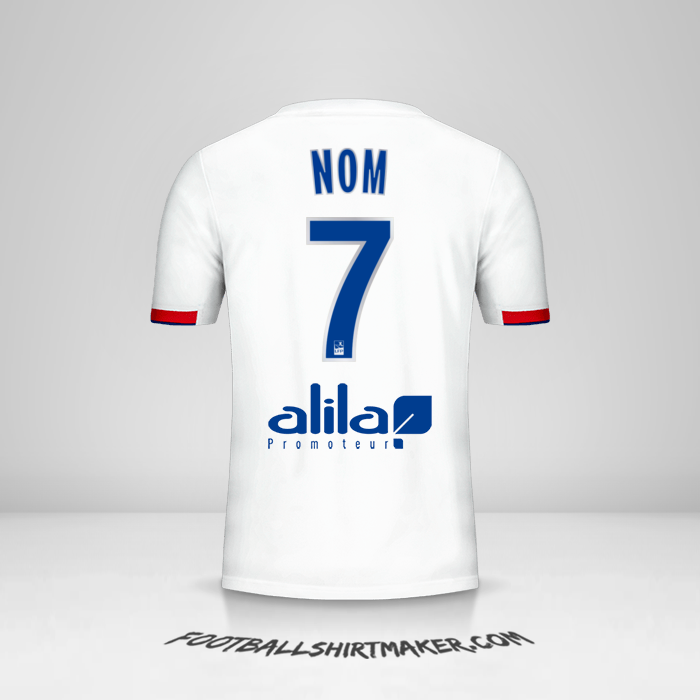 Maillot Olympique Lyon 2019/20 -  nom - 7