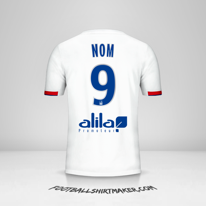 Maillot Olympique Lyon 2019/20 -  nom - 9