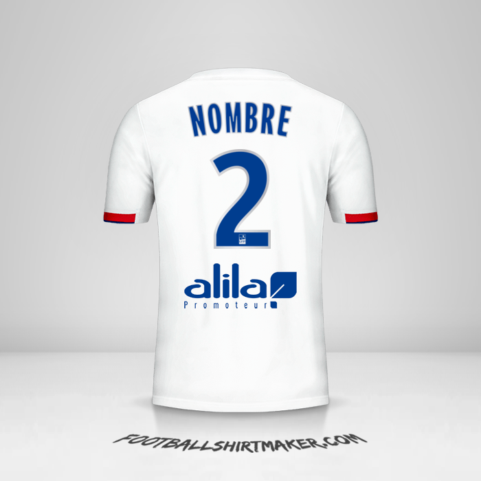 Jersey Olympique Lyon 2019/20 -  nombre - 2