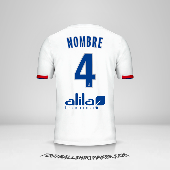 Camiseta Olympique Lyon 2019/20 -  nombre - 4