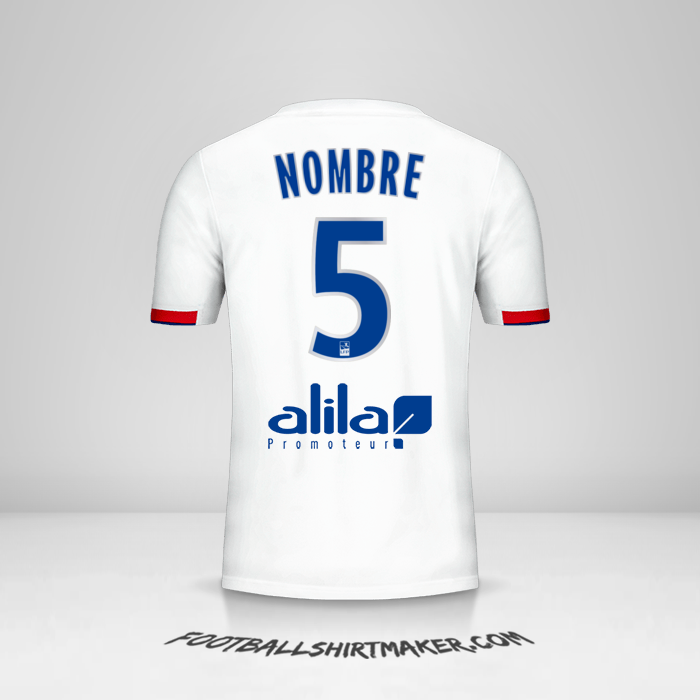 Jersey Olympique Lyon 2019/20 -  nombre - 5