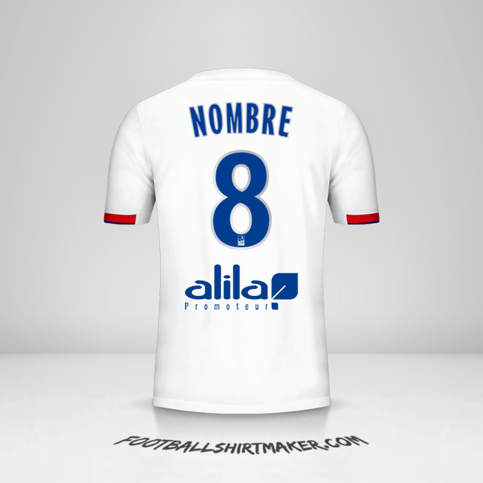 Jersey Olympique Lyon 2019/20 -  nombre - 8