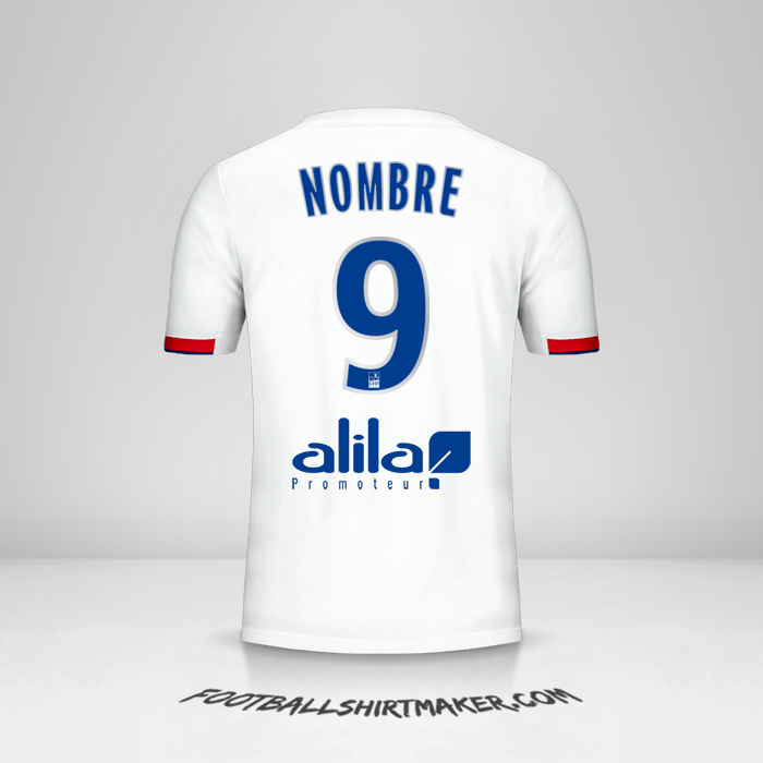 Jersey Olympique Lyon 2019/20 -  nombre - 9