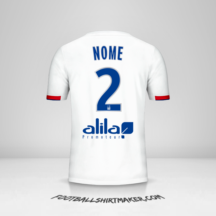 Camisola Olympique Lyon 2019/20 -  nome - 2