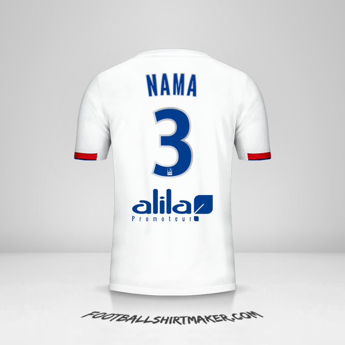 Jersey Olympique Lyon 2019/20 -  nama - 3