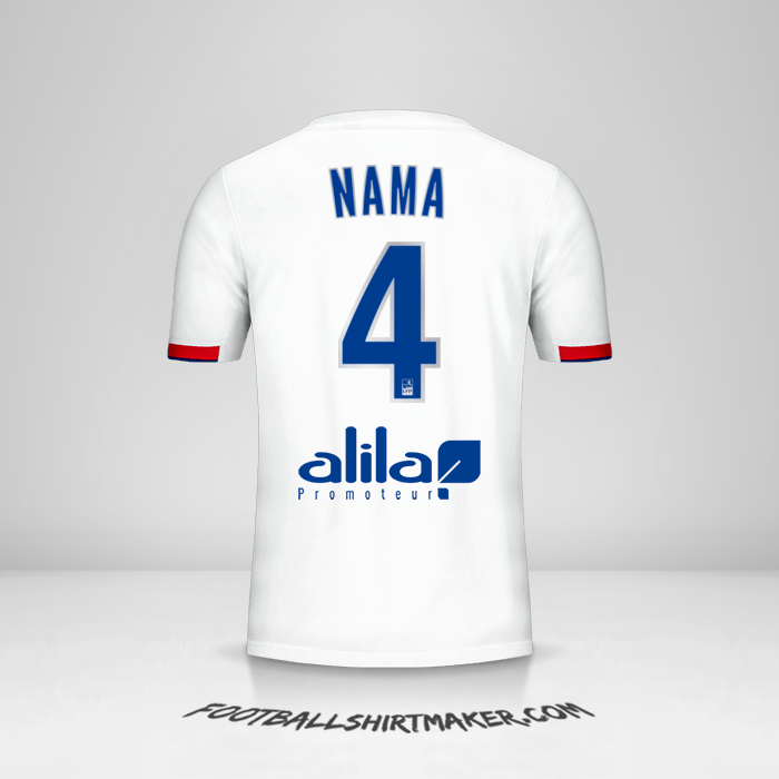 Jersey Olympique Lyon 2019/20 -  nama - 4