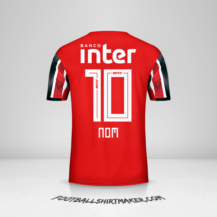 Maillot Sao Paulo FC 2019/20 Extérieur -  nom - 10