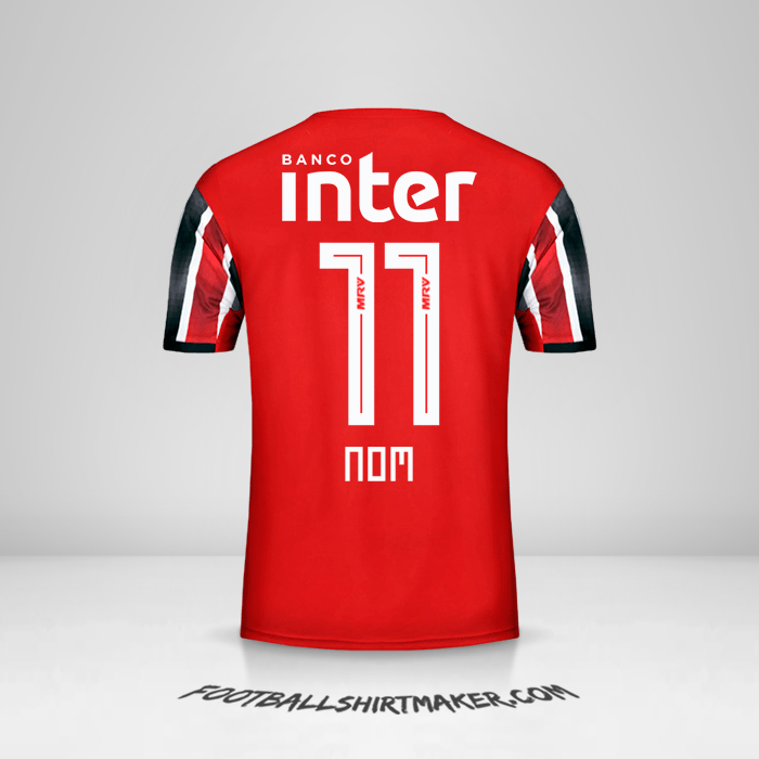 Maillot Sao Paulo FC 2019/20 Extérieur -  nom - 11