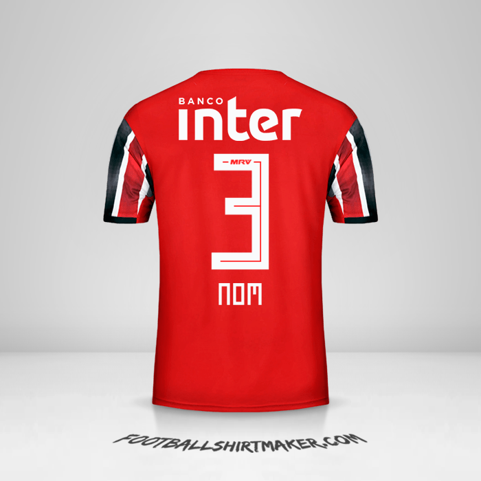 Maillot Sao Paulo FC 2019/20 Extérieur -  nom - 3
