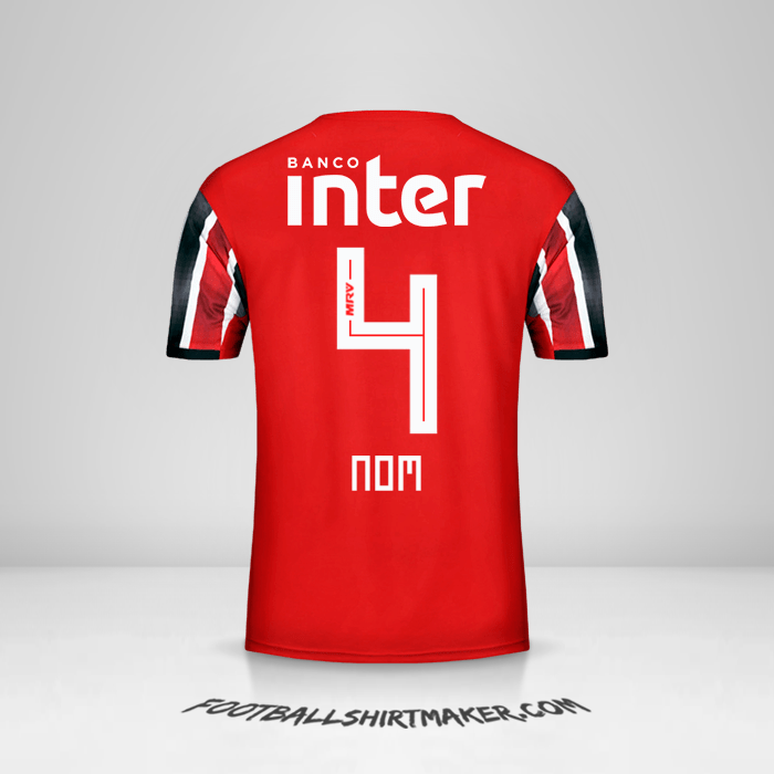 Maillot Sao Paulo FC 2019/20 Extérieur -  nom - 4