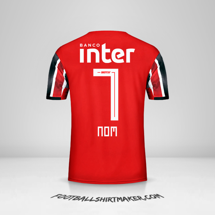 Maillot Sao Paulo FC 2019/20 Extérieur -  nom - 7