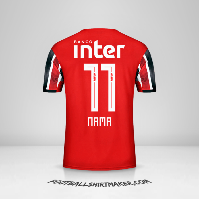 Jersey Sao Paulo FC 2019/20 Alternatif -  nama - 11