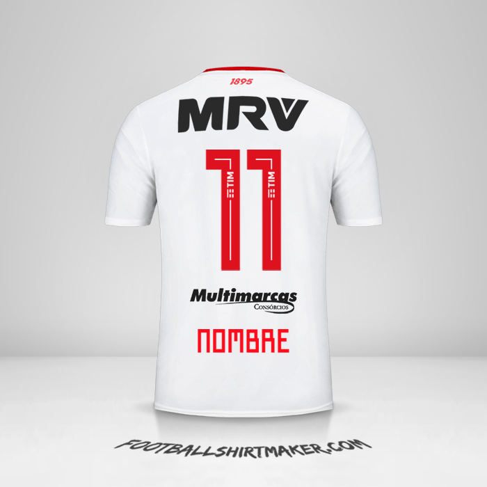 Camiseta Flamengo 2019 Visita -  nombre - 11