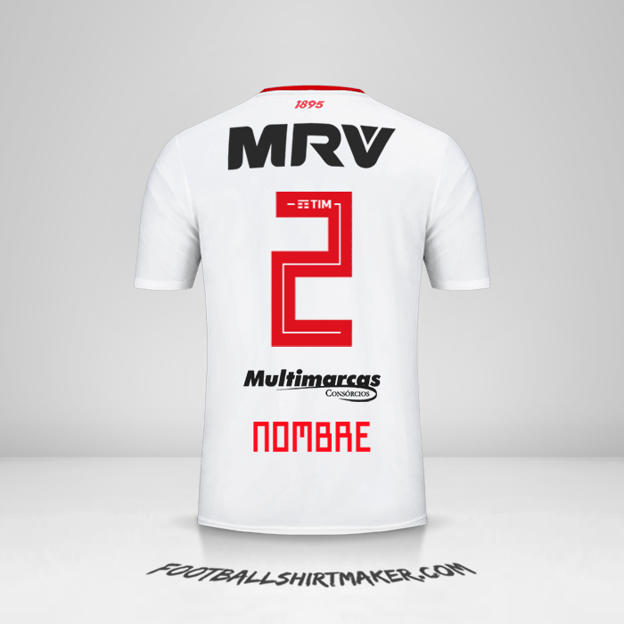 Camiseta Flamengo 2019 Visita -  nombre - 2