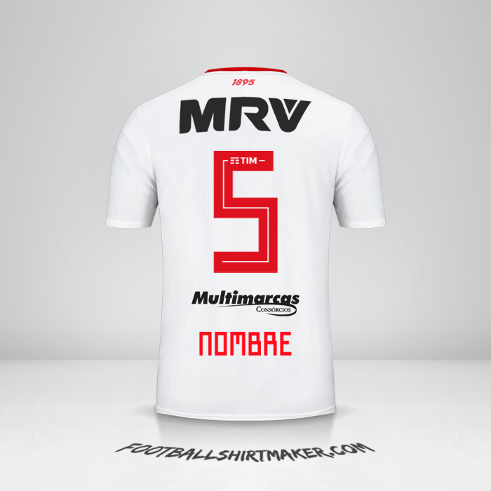 Jersey Flamengo 2019 Visita -  nombre - 5